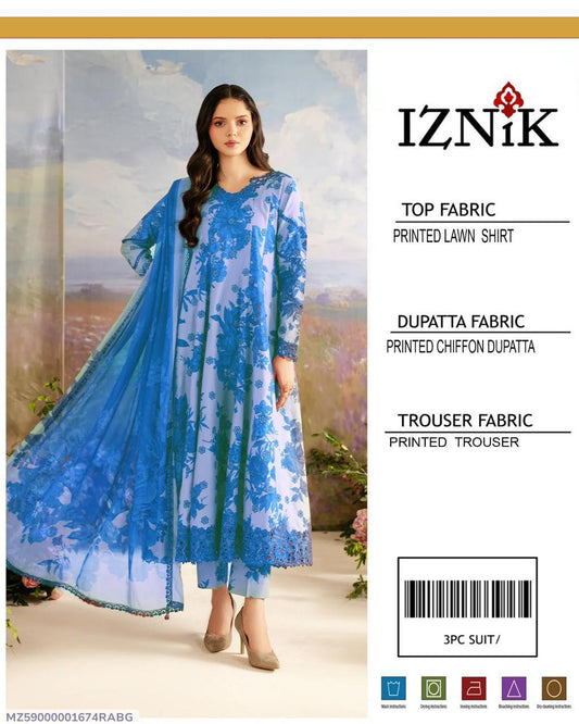 *Product Name*: 3 Pcs Women's Unstitched Printed Suit