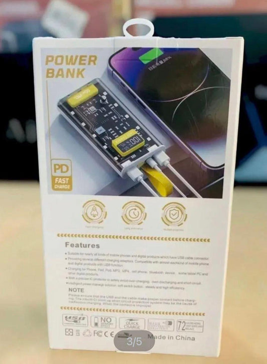 *Product Name*: 20000 mAH Transparent Power Bank