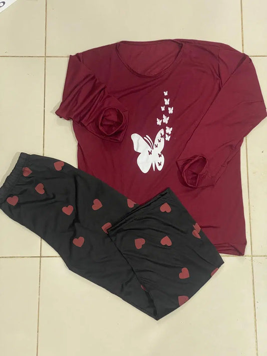 *Product Name*: 2 Pcs Women's Stitched Printed Night Suit